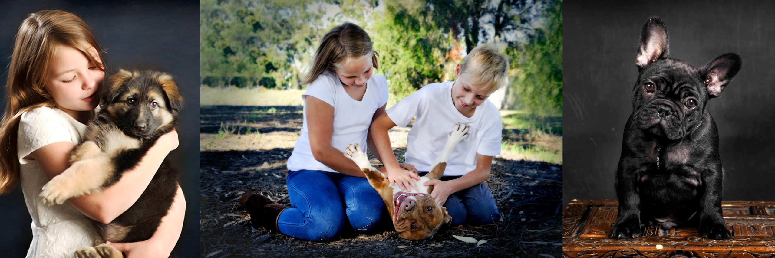 Photos of children with their dogs by Riccardo Photography Geelong